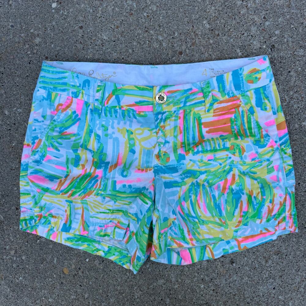 Lilly Pulitzer The Callahan Shorts Sea Salt and Sun Bold Multi 5" Inseam Size 4